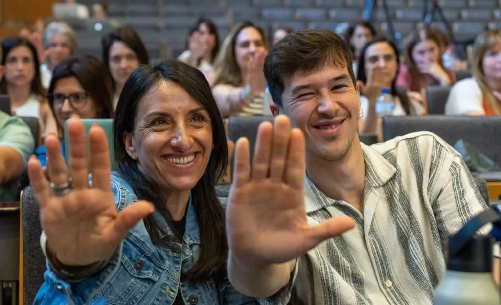 Alumnos del Máster en PNIE disfrutando de un evento presencial